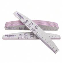 5 pezzi di lime per unghie semi-circolari professionali, lime per unghie a doppia faccia con grana 100/150/180/240, design semplice per uso in salone di bellezza e domestico