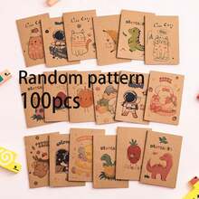 50 件/30 件/20 件/10 件/5 件随机卡通图案迷你笔记本，便携式口袋大小空白便笺，适合学校、办公室和活动赠品（多种颜色和设计），非常适合情人节、生日、2025 年新年、返校用品 - 彩色 - 查看 15