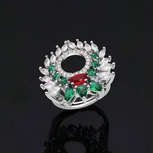 3PCS Necklace Earrings Ring Jewelry Set For Women Wedding Party Full Zirconia Dubai Bridal Jewelry Set