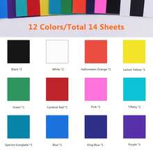 Permanent Adhesive Vinyl, 14 Pack Glossy, 12 X 10 Inches, For Craft Projects Permanent Adhesive Vinyl Sheets, Bundle For Silhouette Cameo Cutting Machines - Mixed Colors - View 4