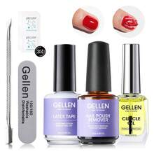Gellen Gel Nail Polish Remover Kit, Gel Polish Remover For Nails With Liquid Latex Tape Cuticle Oil And Manicure Tools, Quick &Amp; Easy Gel Remover In 3-5 Minutes, No Soaking Or Wrapping