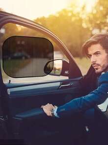 2pcs Baby Car Sunshade Mesh Curtains, Front & Back Window Covers Sunshade, Anti-Mosquito