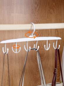 Platz sparender 12-Haken Drehbarer Kleiderbügel - Ideal für Krawatten, Wäsche, Westen & Röcke | Tragbarer Plastik Kleiderschrank Organizer für Wohnheime & Zuhause