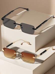 Marco negro/lente gris + marco dorado/lente marrón