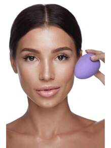 Makeup Sponge,-Soft Foam Easily Blends Foundations, Powders, Creams, Reusable, Washable, Latex (Purple)