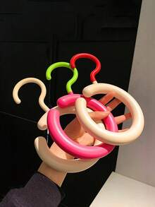 1 件/5 件多巴胺设计可旋转多功能帽架、围巾架、衣架、衣柜收纳架，适用于衣服、袜子、皮带、领带 - 彩色 - 查看 5