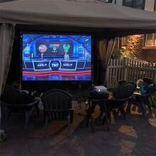 GAINVANE Hot Selling Items In The Middle EastPortable Projector Screen, 16:9 4K HD Wrinkle-Free Polyester Matte Screen With 160° Viewing Angle, Supports Front & Rear Projection, Lightweight And Easy To Assemble - White - View 7