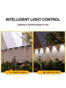 4pcs Mini Solar Wall Lights, 1 LED/2 LED/3 LED/4 LED, 1000 Lumens High Brightness, Solar Power Sensor, Auto On From Dusk To Dawn