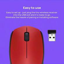 Logitech M170 Wireless Mouse - Compatible With Windows/Mac/Laptop, Portable Plug & Play, Stable 2.4G Connection, Must-Have For Office & Travel - Grey - View 8