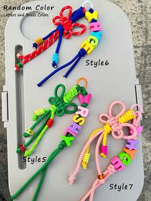 1pc Floral Design Custom Bag Charm, Acrylic Colorful Letter Keychain, Handmade Rope Sunflower Bag Pendant, Heart Keychain, Decorative Pendant, Christmas/Halloween/Easter/Mother's Day Personalized Gift,Apparel Accessories,Chic Autumn,Boyfriend,Girlfriend,Family,Friends