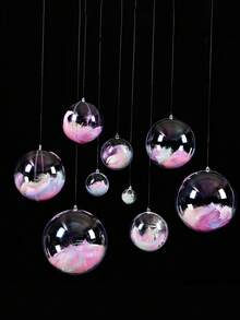 New Transparent Hollow Acrylic Ball 3cm/4cm/6cm/8cm/10cm/12cm, Acrylic Ball, Clear Ball, Hollow Ball, Decor Hanging Ball, Suitable For Christmas Ornaments, Modern Small Item Storage, DIY Crafts, Christmas Decoration, Holiday, Wedding, Party Decoration - Multicolor - View 6