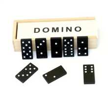 28pcs Wooden Domino Set - Push And Drop Board Game, Suitable For Outdoor Camping And Travel, Classic Black And White Dominoes With Storage Box, Outdoor Game | Classic Board Game | Durable Wooden Structure, Fun Tabletop Game, Domino Toy, Outdoor Camping Travel Game, Wooden Box Black Domino Table Game, Suitable For Family Entertainment And Party Games