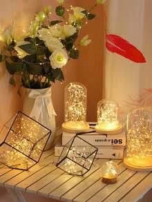 10入 2M 20LED 銅線仙女串燈，暖白色與彩色雙色，3種燈光模式（常亮、慢閃、快閃），附3顆LR44電池，適用花束禮盒包裝、室內居家派對節日裝飾 - 銀色 - 查看 4
