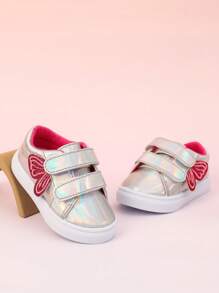 GENGASUN 1 pieza Zapatos casuales de PU para niñas pequeñas, unicolor, estilo casual con puntera redonda para primavera/verano