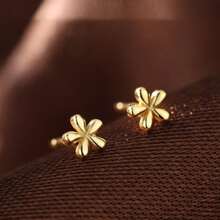 2 Stücke neue Mini Blumen Ohrstecker für Frauen, geeignet für den täglichen Gebrauch