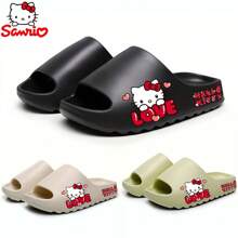 Sanrio Sanrio Series Kiki's Delivery Service Cat EVA Plain Color Slippers, Soft Thick Non-Slip Sole House Bathroom Sandals, Casual Summer Beach Slippers For Men - Fashion Cartoon Print EVA Flip Flops, Soft Non-Slip Soles, Odorless, Suitable For Indoor Home, Shower, Beach And Summer Use, House Slippers | Summer Shoes | Slippers, Home Slippers Back To School