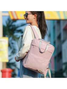 Simple Fashion Foldable Backpack Multifunctional Backpack With Large Capacity, Multiple Pockets, Preppy Style Bagpack, Suitable For College Students And Travelling, Stylish And Versatile, Back To School Supplies - Multicolor - View 2