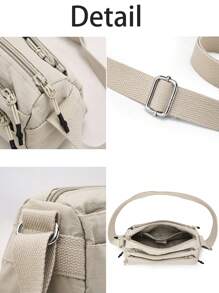 Crossbody Handbags For Women With Multi Pocket Shoulder Bag Nylon Travel Purse