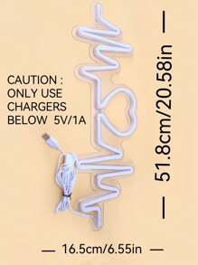 1 件霓虹心形装饰灯，适合女孩的室内氛围照明，适合节日、婚礼、求婚、派对等所有季节的装饰