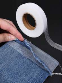 1 pieza Entretela adhesiva a rayas, entretela de malla térmica no tejida para accesorios