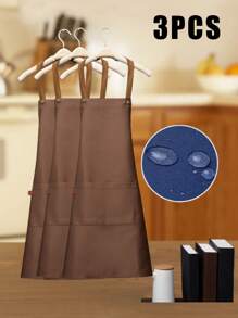 1 Stück verstellbare wasserdichte Schürze mit Taschen - perfekt für Basteln, Malschürzen, Arbeitszubehör, Backen und Kochen, Schulanfang, Muttertag, Geschenk für Mütter, Schulbedarf