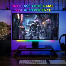 Wisciton Barra luminosa intelligente per monitor del computer, RGB LED con controllo Bluetooth, lampada che reagisce al ritmo della musica, decorazione per giochi, TV e scrivania