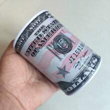 1pc Universal Sealed Coin Bank, (Small 10.5cm, Medium 12.5cm) Cartoon Design Decorative Piggy Bank, (Recommended Medium 12.5cm) For Saving USD, EUR, AUD, GBP, SAR, TMT, EGP, CHF Coins, Small Metal Coin Collection Box