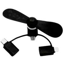 Mini ventilador USB portátil 3 en 1 180 giratorio Cool Cooler Ventilador de teléfono móvil, universal, Cualquier tipo de Telefono - Multicolor - Ver 1