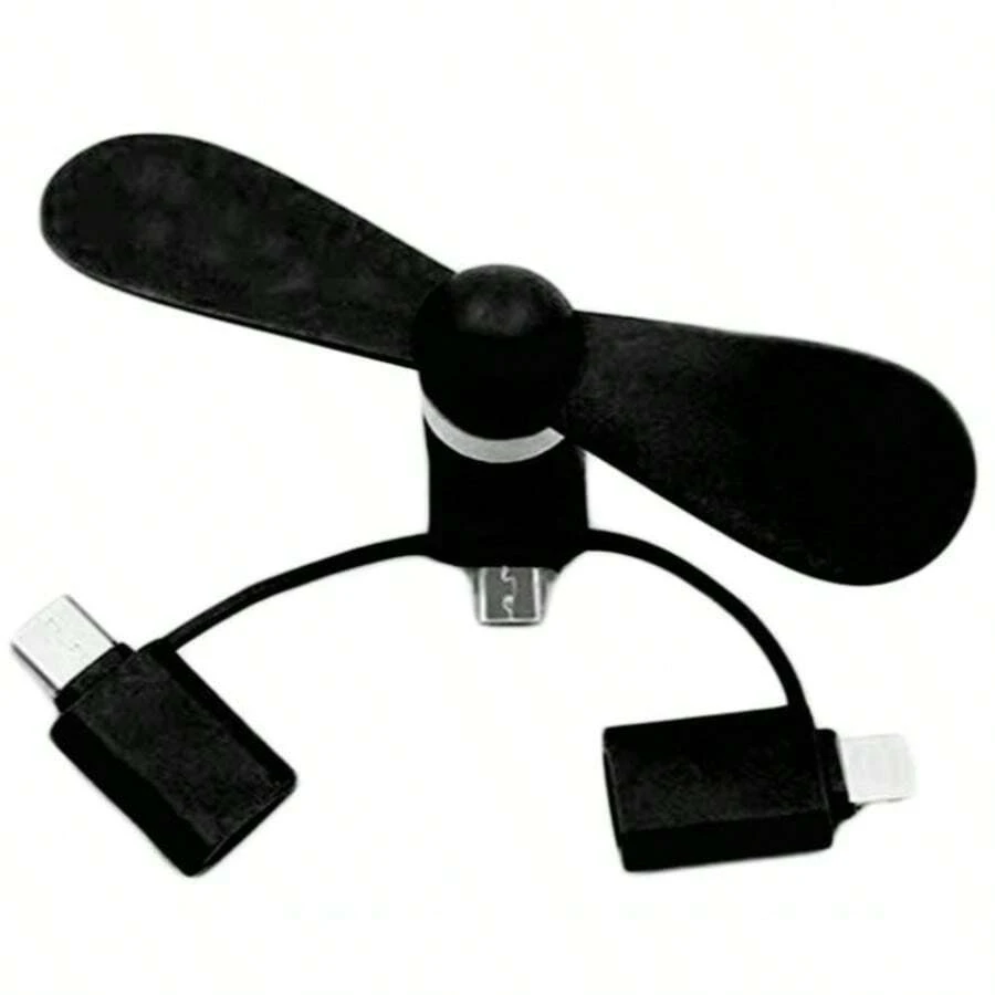 Mini ventilador USB portátil 3 en 1 180 giratorio Cool Cooler Ventilador de teléfono móvil, universal, Cualquier tipo de Telefono - Multicolor - Ver 1