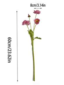 5朵/1束多色人造丝罂粟花，仿真罂粟花束，适用于婚礼、节日派对、室内/室外、花瓶、桌面、办公室装饰、节日和毕业礼物 - 彩色 - 查看 4