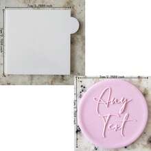 Customized Text Cake Decorations, DIY Cutting Molds, Frosting Cake Templates, Wedding Clay Fondant Embossing Tools, Name Cake Molds, Handmade Cookie Embossing Stamps - Black - View 4