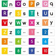 54 件/套教室字母和数字学习卡,早教 ABC 闪卡:双面 A-Z、字母和 0-100 数字插图,适合婴儿的第一个益智玩具,采用材料设计,适合小手、学生、文具、学校用品、返校礼物、男孩、女孩、闪卡、儿童生日礼物、儿童玩具、婴儿需要 - 彩色 - 查看 7