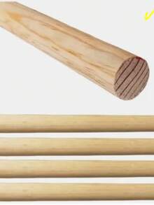 Bastón para Soporte Cortinero Madera 125 cms. KIT de 4 piezas - Color caoba - Ver 4