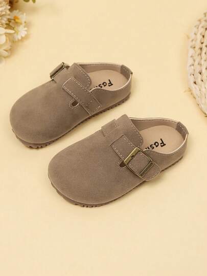 New Kids Round Toe Anti-Slip Soft Sole Hook And Loop Casual Flat Shoes, Suitable For All Seasons