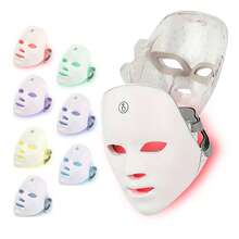 7 Color LED Light Facial Mask, Wireless, Eye Protection, Touchscreen Skincare Device, 400mAh USB Rechargeable, Multi-Functional Beauty Gift, Ideal For Valentine's Day, Mother's Day, Christmas