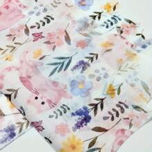 10/50 pièces Feuilles de papier minces motif chat rose et floral, conviennent pour les artisanat DIY, l'emballage de cadeaux de fête, l'emballage de bouquets, l'emballage de chaussures/vêtements, la décoration d'emballage de cadeaux pour les fêtes et anniversaires