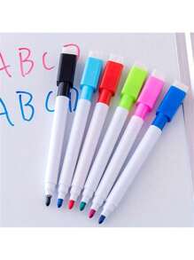 8/16-Color Bag Washable Color Core Black Core Whiteboard Pen With Brush Water-Based Erasable Pen,Back To School