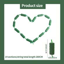 14pcs Set Green Flower Mud Wedding Garland Oasis Floral Arch Foam Blocks Fresh Flower Cut Foams Base Garden Florist Diy Flower Arrangement Foams Mud Base Wedding Party Decor Accessories