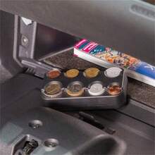 Auslaufsichere Münz-Sammelbox für mehrere Währungen - Robuste Plastikaufbewahrung für USD/Euro Münzen, Reise- und Heimgebrauch - kompakter Geldhalter für Sammler, Kassierer, Kinder (Verschüttungsresistentes Design)