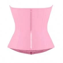 Feelingirl High Compression 15 Built-In Steel Bone Tummy Control Waist Trainer - 粉色 - 查看 9