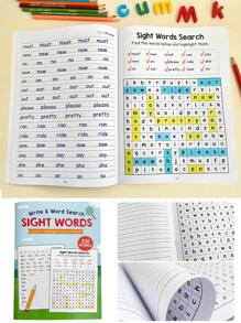 220 Sight Words Workbook For Kids,32Pages Thickened A4 Paper Word Puzzle Game,Read And Find Phonics Workbook,Suitable For Outdoor Travel Learning, Home Study Homework,School Teaching Tools,Cultivating Children's Interest In Learning,Improving Learning Ability,Easy Reading And Writing,And Enhancing Spelling Accuracy,Brain Games,A Child's Gift
