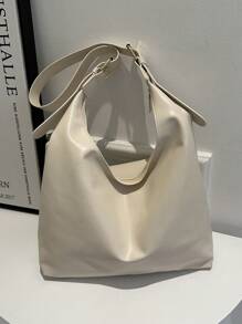 Vintage Large Capacity Soft Solid Color Shoulder Bag For Women,Versatile Crossbody Bag Handle Women Hobo Shoulder Purse Big Capacity Sling Crossbody Handbag Casual Work Bag