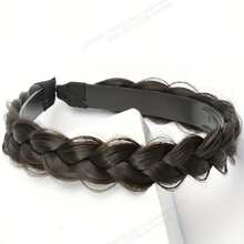1pc Women's Elegant And Fashionable Fishbone Braided Headband, Simple Non-Slip Solid Color Hair Accessory, Ideal Choice For Parties And Festive Vacations In Spring And Summer, Wig Accessories Hairband Head Accessories