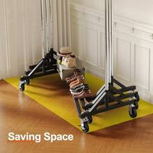 Commercial Z Base Garment Rack Hold 181kg Heavy Duty Clothing Rack Adjustable Rolling Clothes Rack For Hanging Clothes Racks On Wheels Portable Z Rack, Chrome Finish - 61x 160 X 180cm - View 6