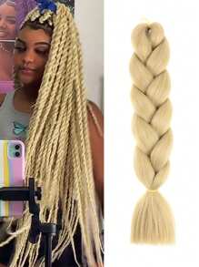 Estensioni per trecce arcobaleno da 24 pollici, capelli sintetici viola professionali, trecce jumbo, estensioni per capelli colorate a gradiente africane per intrecciare all'ingrosso per Ognissanti e Natale