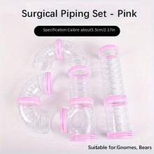 DIY Connectable Hamster Cage Pipes - Flexible Transparent Tunnel For Small Pets, Modular Exercise Tube For Hamster Habitat Design - Multicolor - View 5
