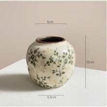 Rustykalny zabytkowy ceramiczny wazon na kwiaty, nowy chiński styl świeży i prosty kwiatowy uchwyt na wodę do salonu, gabinetu, biura