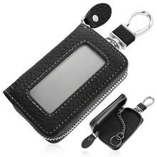 Synthetic Leather Car Key Holder & Keychain Set, Fashion Car Key Wallet, Everyday Carry, Women Coin Purse, Mini Wallet, Clutch - Multicolor - View 12