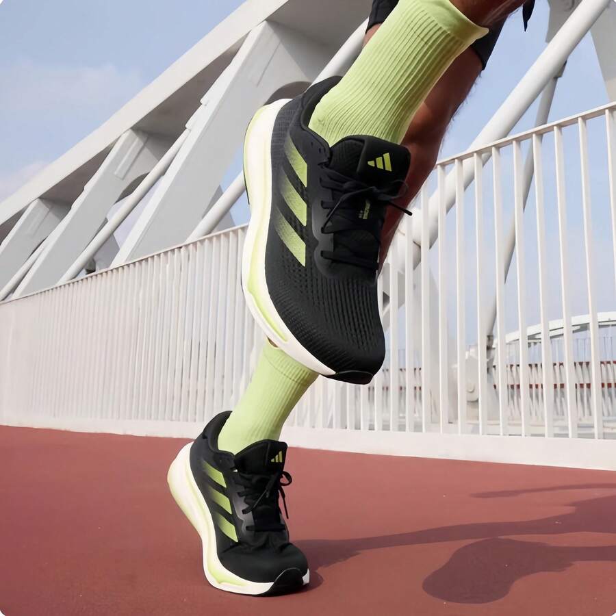 Adidas SUPERNOVA RISE M 男式运动训练跑鞋 - 黑色 - 查看 1
