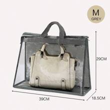 Bolsa organizadora colgante con cubierta de polvo transparente, bolsa a prueba de humedad para guardar bolsos